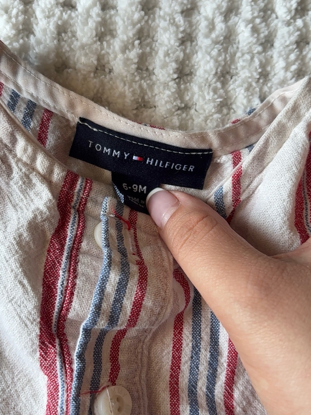 Baby Tommy Hilfiger Striped 6-9M romper - Picture 2 of 2